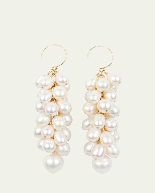 Compost Drop Earrings with Pearls